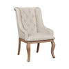 Doe 27 Inch Armchair, Set of 2, Button Tufted, Wingback Design, Cream