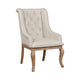 Doe 27 Inch Armchair, Set of 2, Button Tufted, Wingback Design, Cream