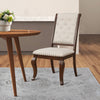 Doe Dining Chair Set of 2 | 22" | Cream Fabric | Button Tufting