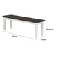 54 Inch Transitional Dining Bench Poplar Wood White Espresso Brown By Casagear Home BM297161