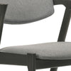 21 Inch Side Chair Set of 2 Gray Fabric Upholstery Clean Angled Legs BM297169