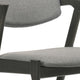 21 Inch Side Chair Set of 2 Gray Fabric Upholstery Clean Angled Legs BM297169