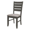 Lyla 19 Inch Side Chair, Set of 2, Ladderback Style, Rustic Gray Wood