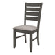 Lyla 19 Inch Side Chair, Set of 2, Ladderback Style, Rustic Gray Wood