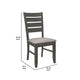 Lyla 19 Inch Side Chair, Set of 2, Ladderback Style, Rustic Gray Wood