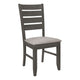 Lyla 19 Inch Side Chair, Set of 2, Ladderback Style, Rustic Gray Wood