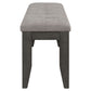Lyla 47 Inch Dining Bench, Sleek Cushioned Seat, Rustic Gray Wood Frame By Casagear Home