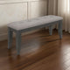 Lyla Dining Bench | 47" | Cushioned Seat | Rustic Gray Wood Frame