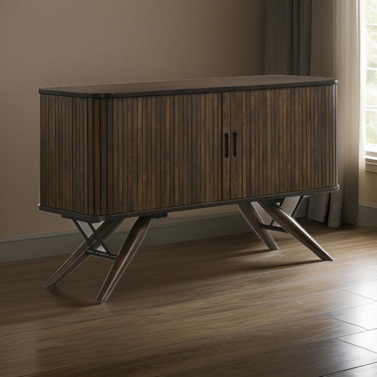 Buffet Cabinet | 53" | Tambour Doors | 2 Adjustable Shelves