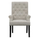 Ali 27 Inch Accent Armchair Light Gray Fabric Button Tufted Rolled Back BM297198