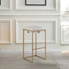 Dia Barstool Set of 2 | 30" | White Velvet | Gold Metal Base