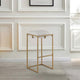 Dia Barstool Set of 2 | 30" | White Velvet | Gold Metal Base