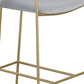 Lox 26 Inch Modern Counter Stool Low Padded Back Gray Gold Metal Frame By Casagear Home BM297213