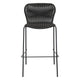 Qob 30 Inch Set of 2 Barstools Brown Woven Rattan Seat Metal Frame BM297218