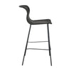 Qob 30 Inch Set of 2 Barstools Brown Woven Rattan Seat Metal Frame BM297218