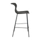 Qob 30 Inch Set of 2 Barstools Brown Woven Rattan Seat Metal Frame BM297218