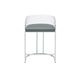 Con 31 Inch Set of 2 Modern Counter Stools Clear Acrylic Back Gray Seat BM297221