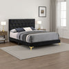 Lif Bed | California King | Platform | Tufted Headboard | Gold Black