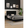 Lif Bed | California King | Platform | Tufted Headboard | Gold Black