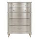 Inz 60 Inch 6 Drawer Tall Dresser Chest Elegant Trim Classic Silver By Casagear Home BM297263