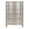 Inz 60 Inch 6 Drawer Tall Dresser Chest Elegant Trim Classic Silver By Casagear Home BM297263