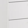 Lif Tall Dresser | 50" | 5 Drawers | Gold Accents | Smooth White