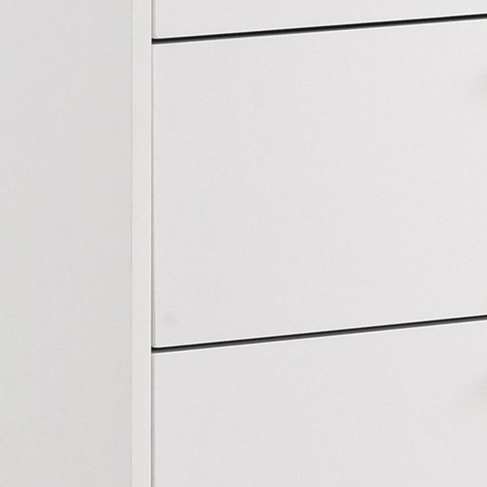 Lif Tall Dresser | 50" | 5 Drawers | Gold Accents | Smooth White