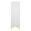 Lif Tall Dresser | 50" | 5 Drawers | Gold Accents | Smooth White