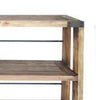 Sinu 47 Inch Console Table, 2 Shelves, Rolling Wheels, Reclaimed Brown Wood By Casagear Home