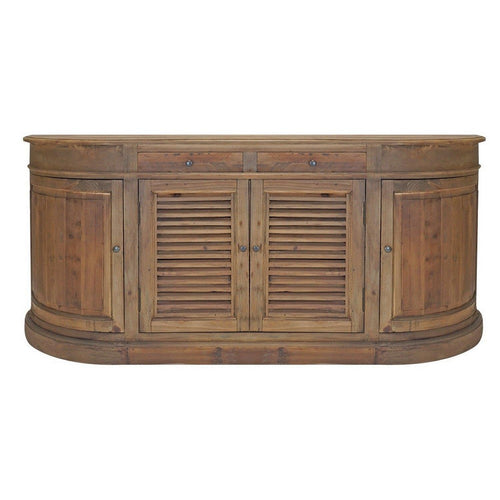 Carolina 70 Inch Sideboard Console Serving Buffet Cabinet, 2 Shutter Doors, Brown PC21080110