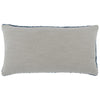 Rosie 14 x 26 Lumbar Accent Throw Pillow Hand Knitted Designs Blue Linen By Casagear Home BM297367