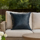 Norm Accent Pillow | 22" | Pieced Design | Classic Blue Leather