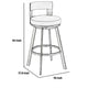 Nova 26 Inch Swivel Counter Stool Panel Back Steel White Faux Leather By Casagear Home BM298869