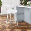 Nova Barstool | 30" | Swivel | Panel Back | White Faux Leather