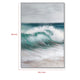 39 x 59 Hand Painted Cresting Waves White Frame Seafoam Green Ocean Blue BM298933