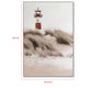 39 x 59 Hand Painted Lighthouse Atop Grassy Beach Resin Frame Multicolor BM298937