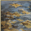 39 x 59 Hand Painted Sky with Gold Foil Clouds Silver Frame Resin Coat BM298942