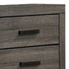 Lola 57 Inch Wood Dresser 6 Drawers Black Metal Bar Handles Dark Gray By Casagear Home BM298944