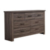 Soma Dresser | 59" | 7 Drawers | Oak Gray | Metal Bar Handles