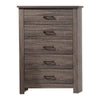 Soma 49 Inch Rustic 5 Drawer Tall Dresser Chest Bar Handles Oak Gray By Casagear Home BM298960