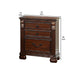 Miri Nightstand | 25’’ | 3 Drawers | Brass Accents | Cherry Oak Brown BM298961