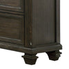 Ziv 64 Inch Classic Wood Dresser with 6 Drawers Metal Bar Handles Brown By Casagear Home BM298978