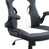 42 Inch Swivel Office Gaming Chair Adjustable Faux Leather Black White BM298982