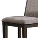 Kumi 25 Inch Set of 2 Wood Dining Chairs with Slatted Cushioned Backs Gray BM298984
