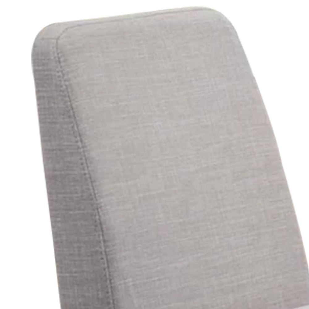 Lee Set of 2 Modern Wood Dining Chairs Cushioned Seats Tapered Legs Gray BM298985