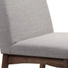Lee Set of 2 Modern Wood Dining Chairs Cushioned Seats Tapered Legs Gray BM298985