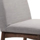 Lee Set of 2 Modern Wood Dining Chairs Cushioned Seats Tapered Legs Gray BM298985