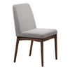 Lee Set of 2 Modern Wood Dining Chairs, Cushioned Seats, Tapered Legs, Gray