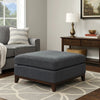 Square Ottoman | 37" | Foam Seat | Gray Chenille Fabric