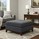 Square Ottoman | 37" | Foam Seat | Gray Chenille Fabric
